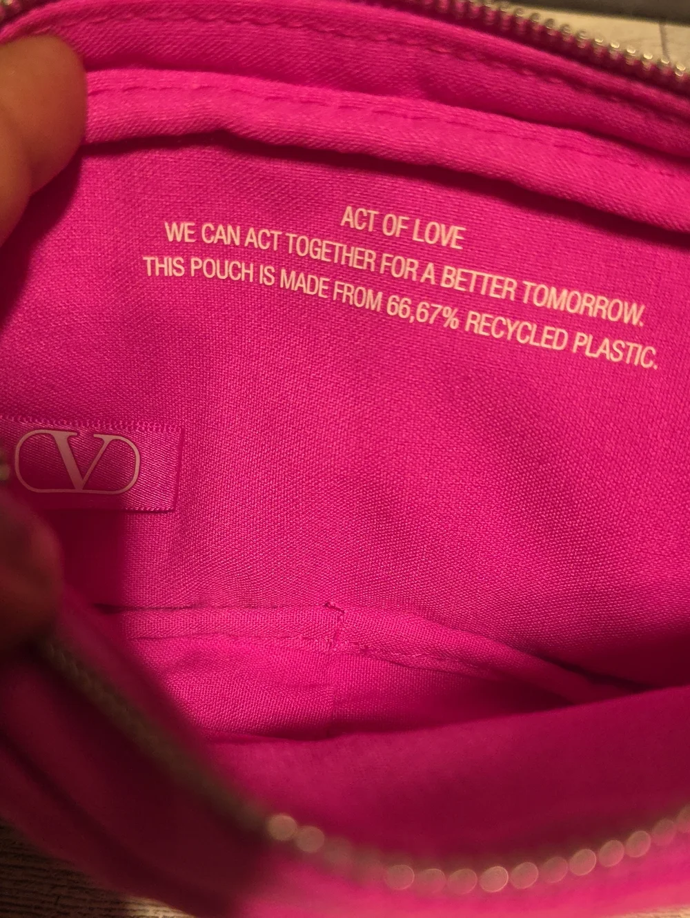 Valentino Cosmetic Hot Pink Quilted Bag